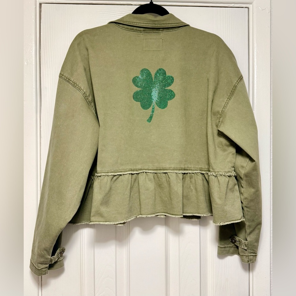 Jessica Simpson Olive Green Swing Utility Jacket